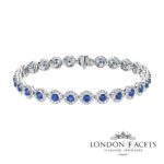Aaryan Blue Sapphire 18ct White Gold Diamond Bracelet