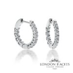 Avery 18ct White Gold Diamond Hoop Earrings