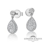 Jolie 18ct White Gold Diamond Drop Down Earrings