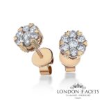 Quentin 18ct Rose Gold Diamond Stud Earrings