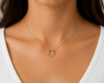 9ct Yellow Gold Rainbow Sapphire Pendant & Chain - Image 2