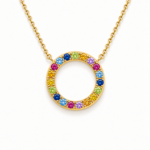 Multi-coloured sapphire jewellery collection including rings, earrings, pendants and bracelets