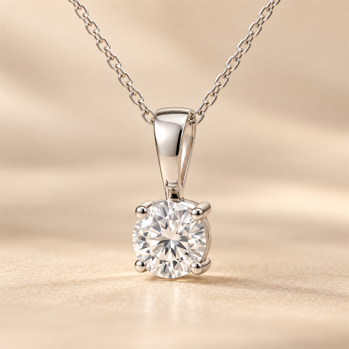london-facets-9ct-white-gold-050ct-lab-grown-diamond-solitaire-pendant-front 9ct white gold 0.50ct lab-grown diamond solitaire pendant and chain, front view